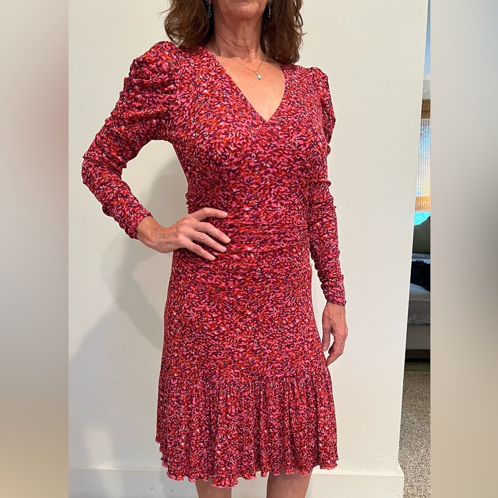 Diane Von Furstenberg NWT Alyissa Scribble Garden Açaí Dress